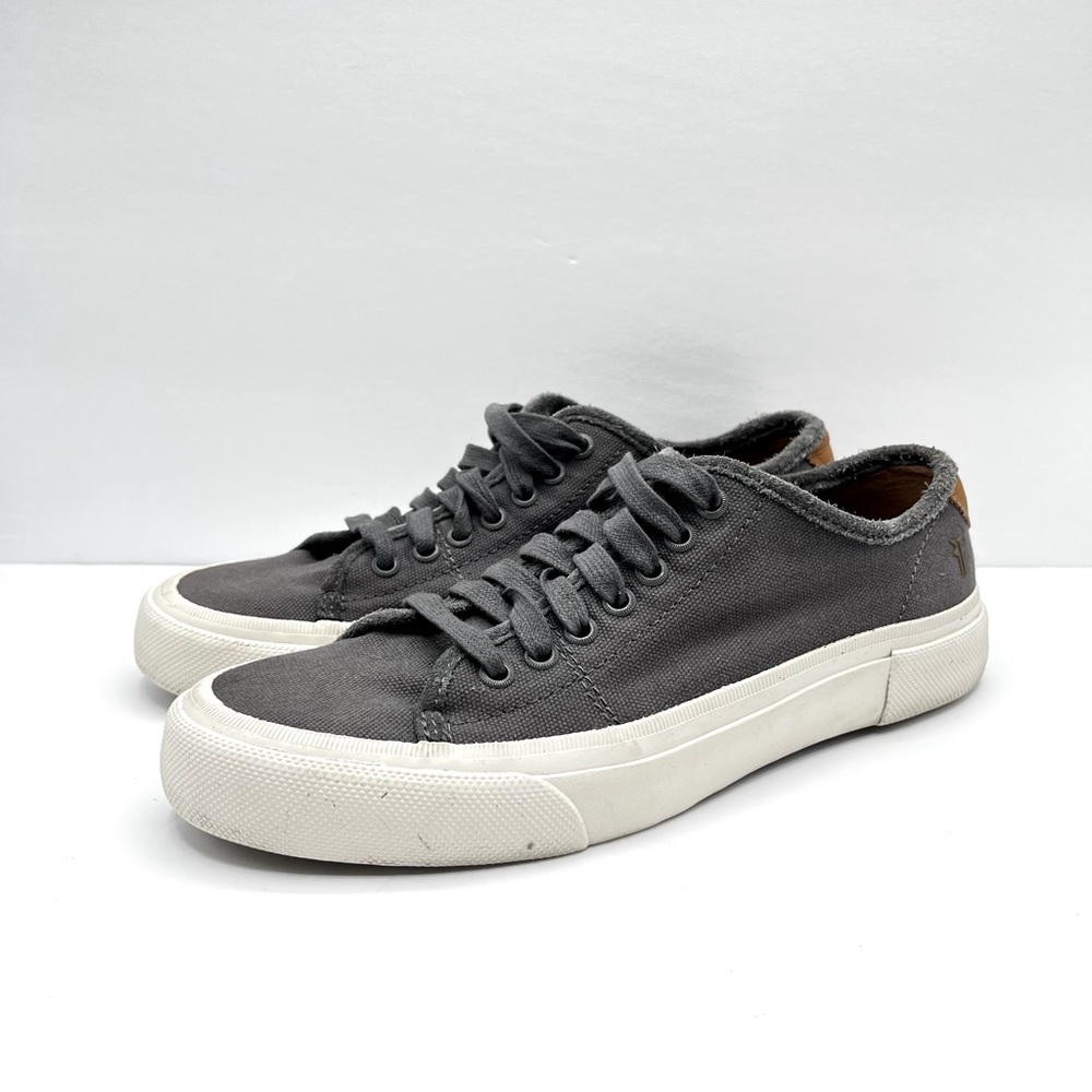 Frye Ludlow Low-Top Gray Canvas Sneakers Size 8 Men’s
